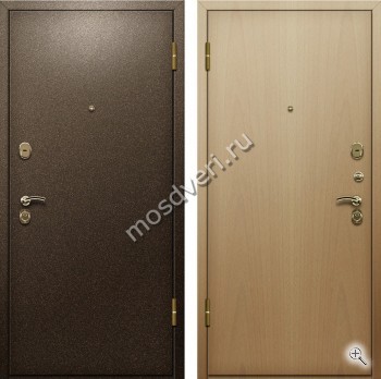 Дверь порошкового коричневого окраса с ламинатом внутри - купить от производителя Мосдвери Дверь порошкового коричневого окраса с ламинатом внутри