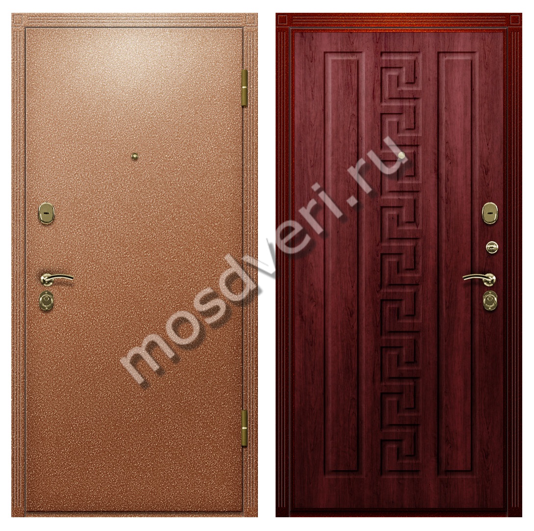 Порошковая дверь в коттедж с панелями МДФ под темный дуб - купить от производителя Мосдвери Порошковая дверь в коттедж с панелями МДФ под темный дуб
