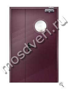 Противопожарная дверь со скрытыми петлями со стеклом полуторная - купить от производителя Мосдвери Противопожарная дверь со скрытыми петлями со стеклом полуторная